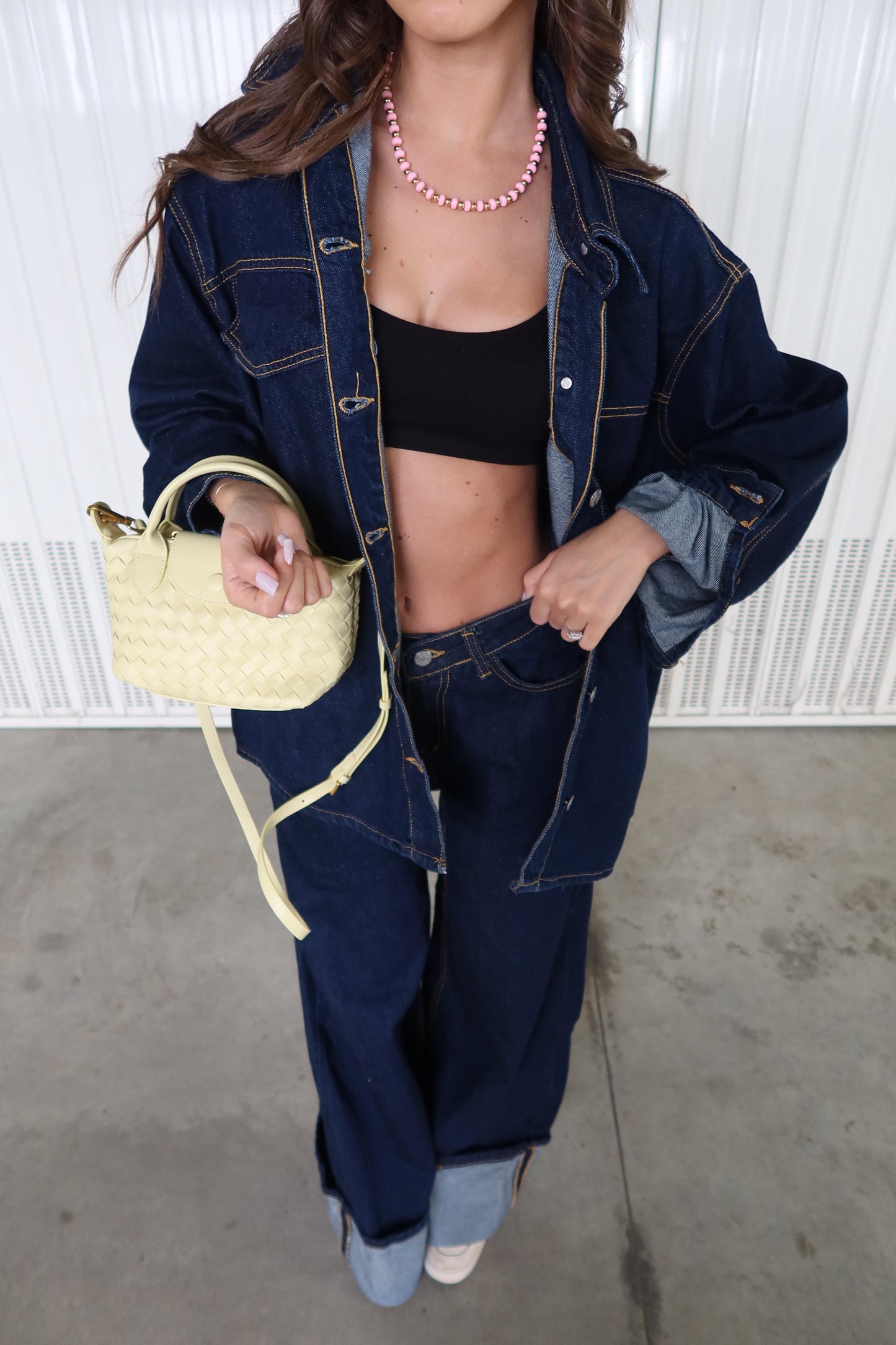 Denim Coordset White