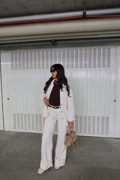 Denim Coordset White