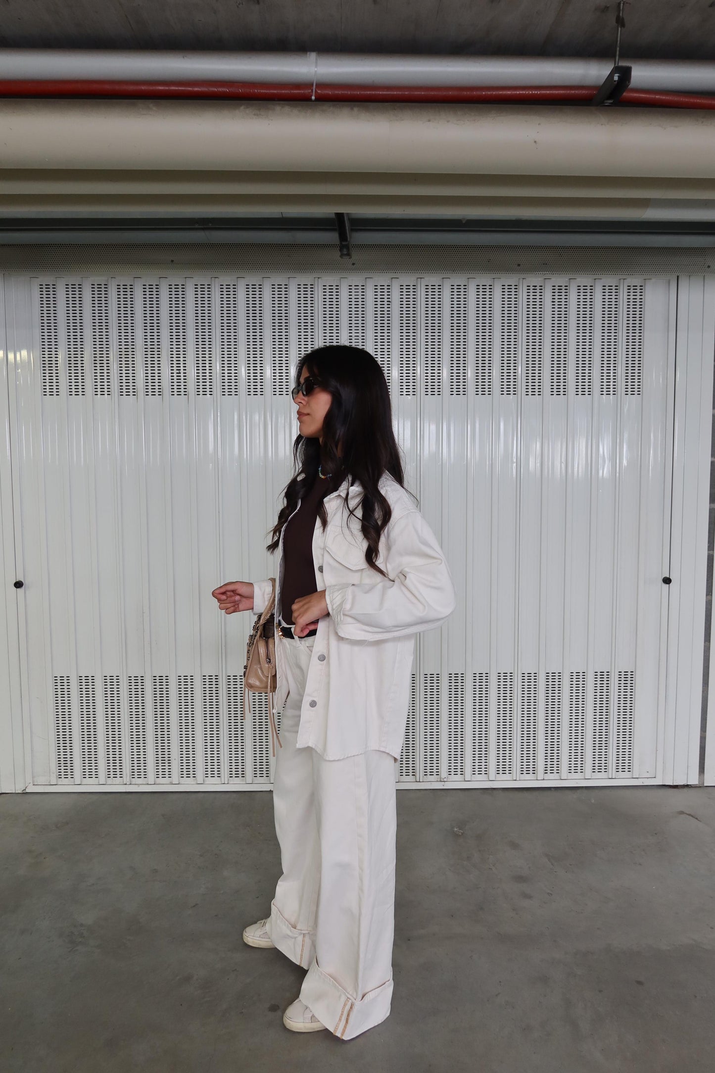 Denim Coordset White